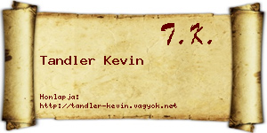Tandler Kevin névjegykártya